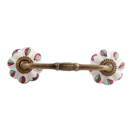 Plumeria Mystical Flower Ceramic Bridge Handle